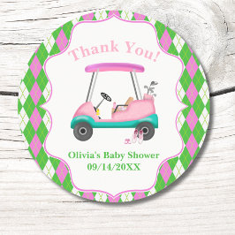 Adesivo Thank You Elegant Golf Cart Ready For Baby Shower 