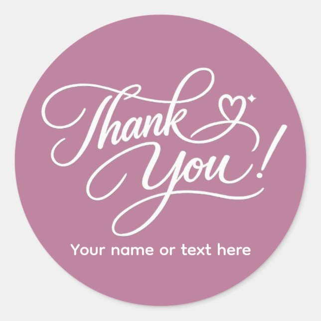 Adesivo Thank You elegant sticker (Frente)