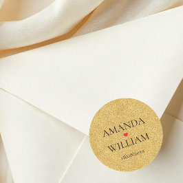 Adesivo Thank You faux glitter Round Sticker