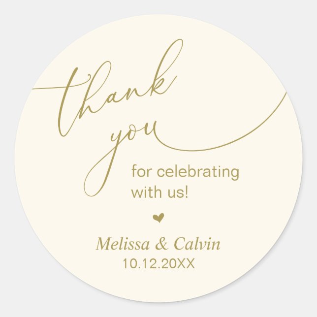 Adesivo Thank you for celebrating with us Gifts Sticker (Frente)