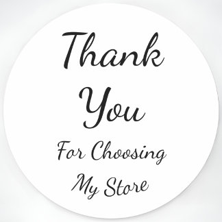 Adesivo Thank You For Choosing My Store Cursive Custom