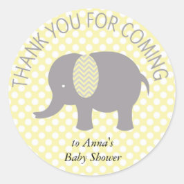 Adesivo Thank you for coming ELephant Baby Shower