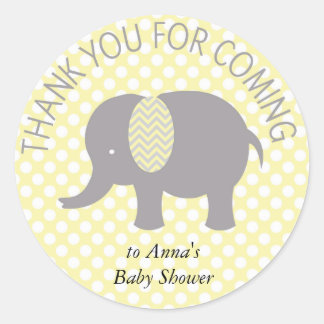 Adesivo Thank you for coming ELephant Baby Shower