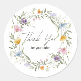 Adesivo Thank You For Order Round Sticker