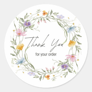 Adesivo Thank You For Order Round Sticker