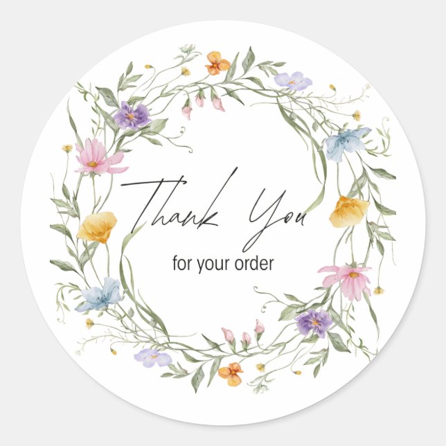 Adesivo Thank You For Order Round Sticker (Frente)