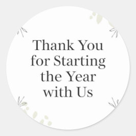 Adesivo Thank You for Starting the Year with Us
