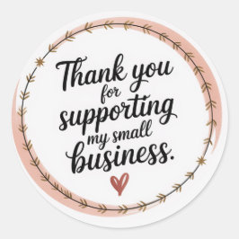 Adesivo Thank you for supporting my small business 