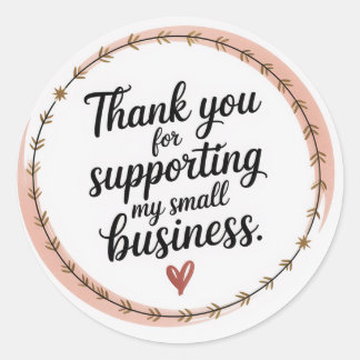 Adesivo Thank you for supporting my small business 
