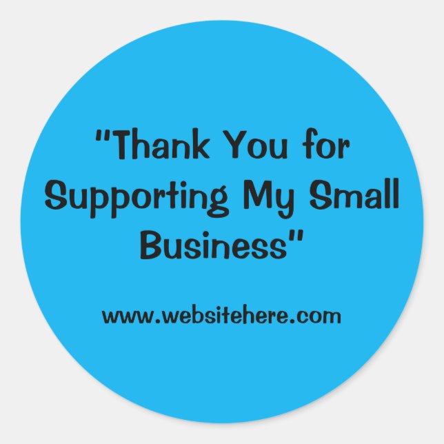 Adesivo “Thank You for Supporting My Small Business”  (Frente)