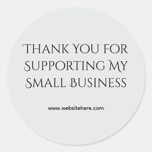 Adesivo Thank You for Supporting My Small Business  (Frente)