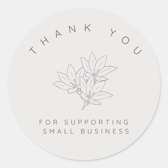 Adesivo Thank you for supporting small business - sticker  (Frente)