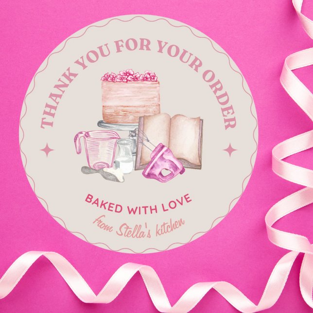 Adesivo Thank you for your order Bakery (Criador carregado)