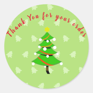 Adesivo Thank You For Your Order Christmas