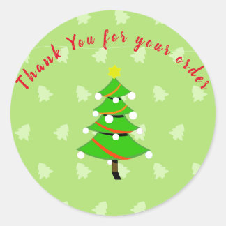 Adesivo Thank You For Your Order Christmas