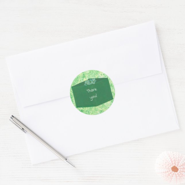 Adesivo Thank you on Green Christmas Present Stickers (Envelope)
