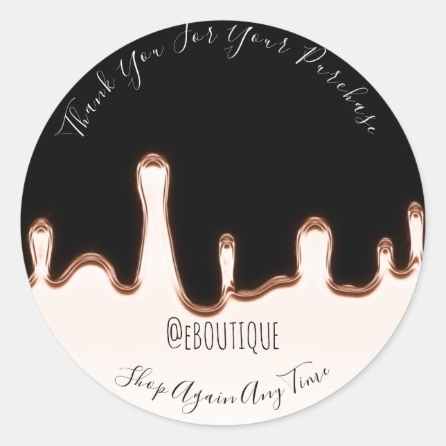 Adesivo Thank You Purchase Boutique Nails Handmade Modern (Frente)