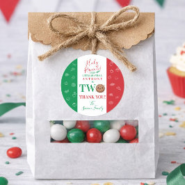 Adesivo Thank You Second Birthday Party Italian Meatball