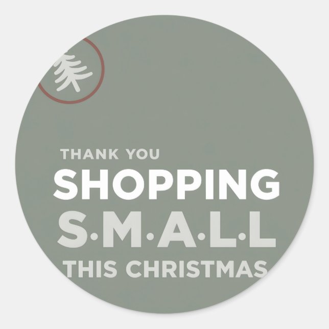 Adesivo Thank You Shopping Small This Christmas (Frente)