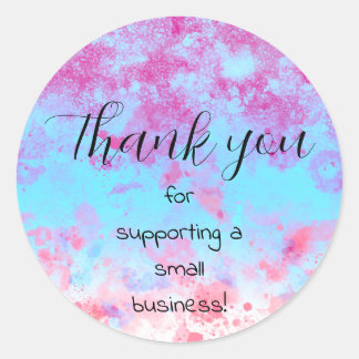 Adesivo Thank You Small Business Paint Splash Personalize