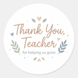 Adesivo Thank You Teacher for Helping Us Grow