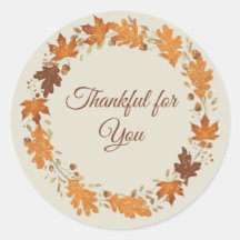 Thankful for You Fall Thank You Cards