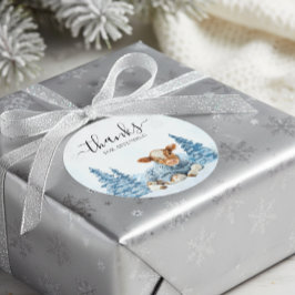 Adesivo Thanks Baby Cow Christmas Winter 