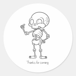 Adesivo Thanks for coming skull