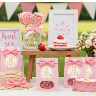 Adesivo Thanks for Helping Me Grow Garden party Strawberry