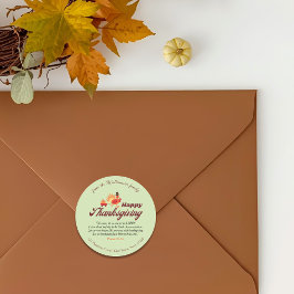 Adesivo Thanksgiving Bible Verse | Name & Address Envelope