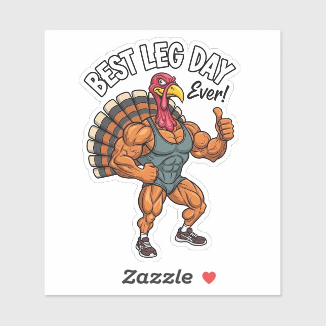 Adesivo Thanksgiving Leg Day Sticker (Folha)