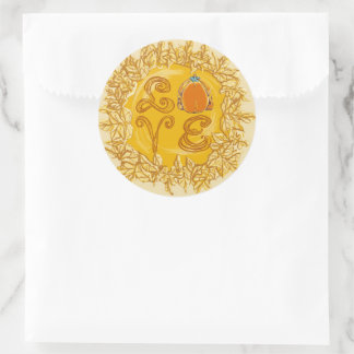 Adesivo Thanksgiving LOVE Pie Turkey O Tags Stickers