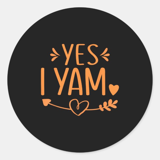 Adesivo Thanksgiving Matching Couples Outfit Sweet Tato Ye (Frente)