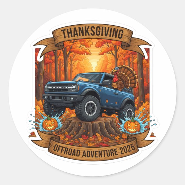 Adesivo Thanksgiving Offroad Adventure 2025 (Frente)