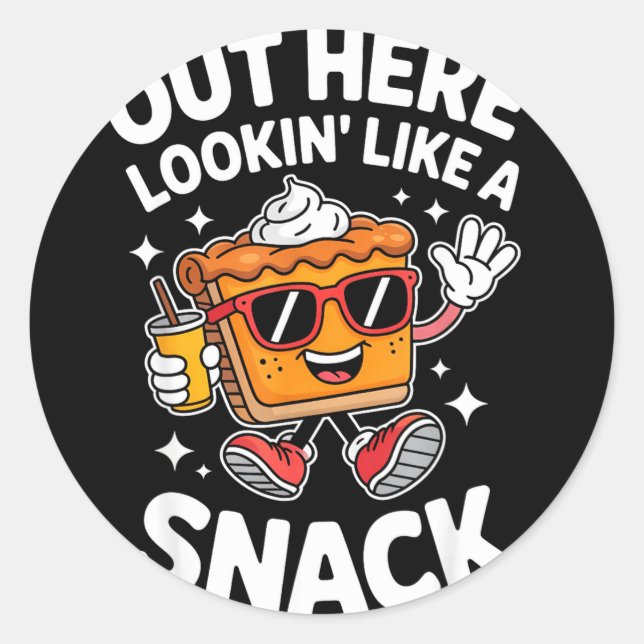 Adesivo Thanksgiving Pumpkin E Slice Out Here Looking Like (Frente)