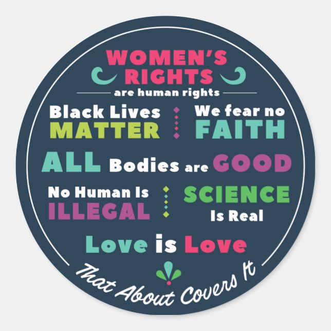 Adesivo "That About Covers It" Stickers (Frente)