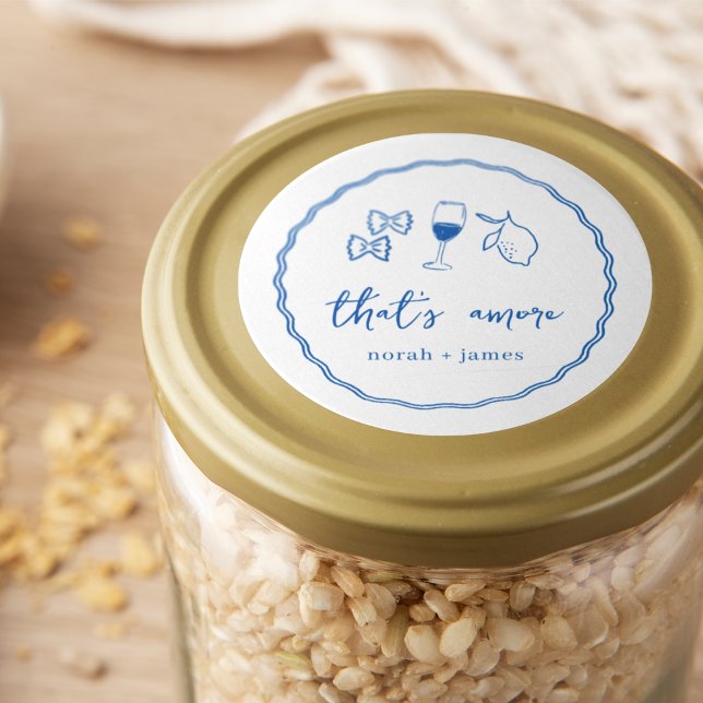 Adesivo "That's Amore" Handwritten Bridal Shower (Criador carregado)