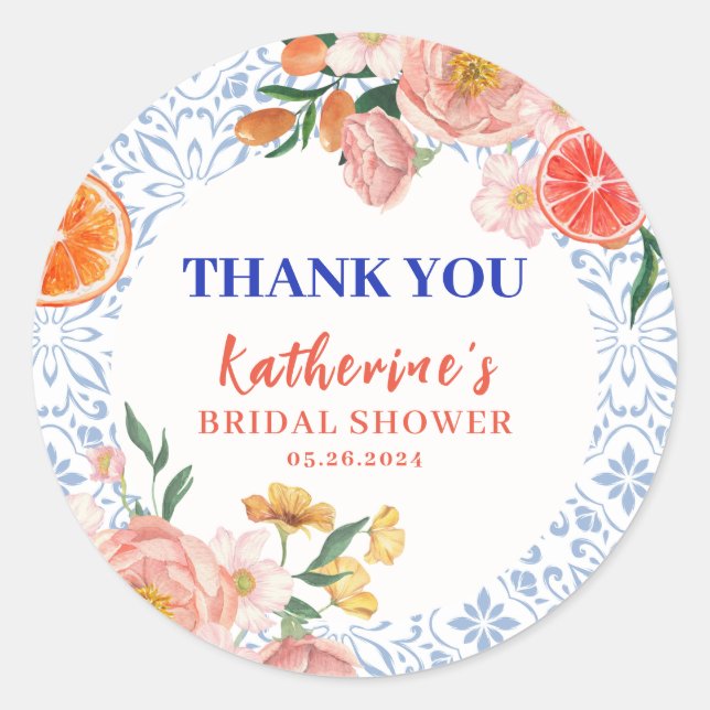 Adesivo Thats amore mediterranean citrus Bridal shower  (Frente)