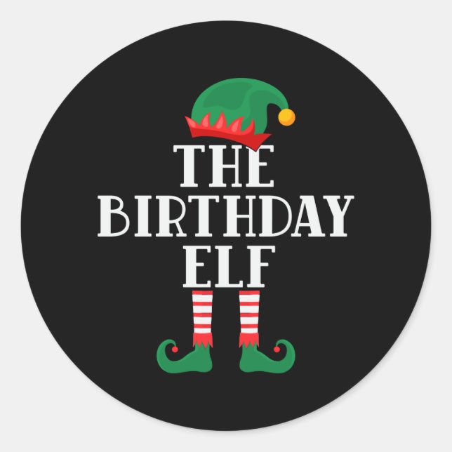 Adesivo The Birthday Elf Funny Christmas (Frente)