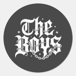 Adesivo The Boys Tipografia Gótica Cadeia Streetwear