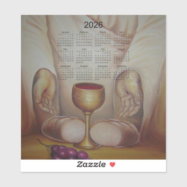 Adesivo The Bread of Life: Holy Eucharist 2026 Calendar (Folha)