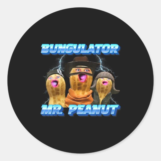 Adesivo The Burnt Peanut Funny Goop Mr. Peanut Bungulator  (Frente)