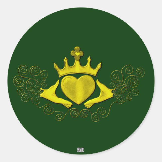 Adesivo The Claddagh (Dourado) (Frente)