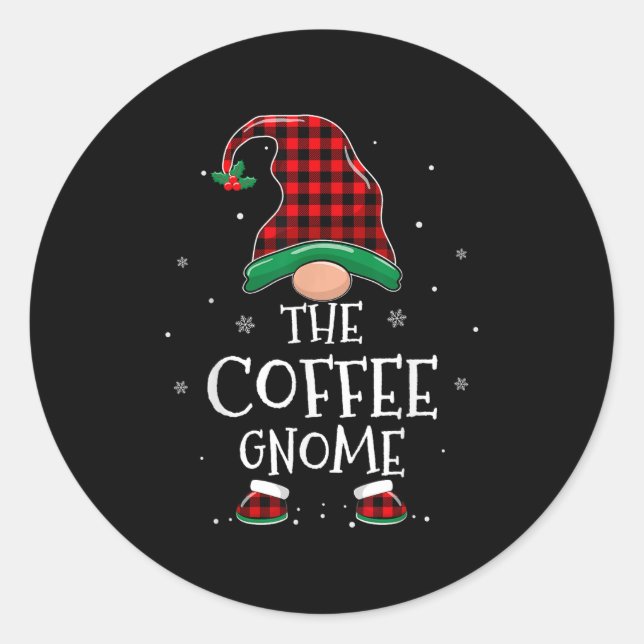Adesivo The Coffee Gnome Xmas Family Matching Plaid Christ (Frente)