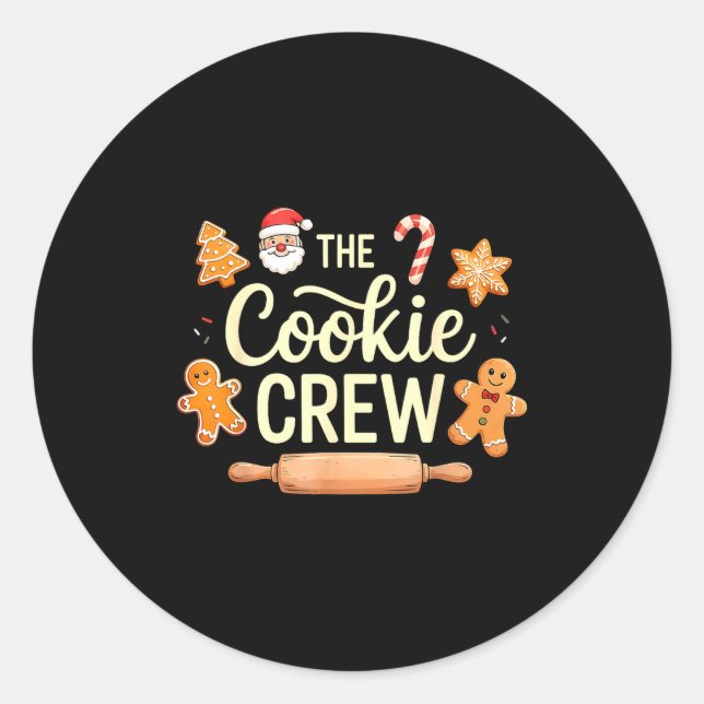 Adesivo The Cookie Crew Christmas Baking Cookie Lover  (Frente)