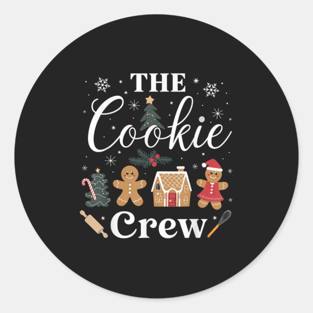 Adesivo The Cookie Crew Christmas Baking Cookie Lover Kids (Frente)