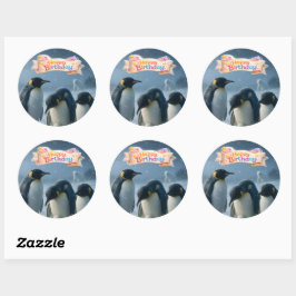 Adesivo The emperor penguin round sticker