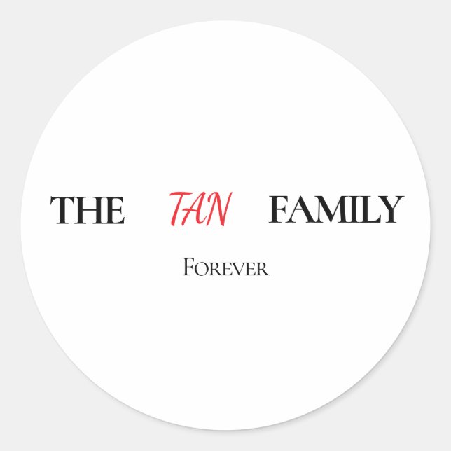 Adesivo The Family Forever Personalized Round Sticker (Frente)
