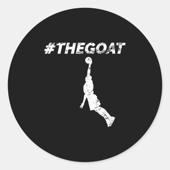 Adesivo The Goat Greatest Of All Time Basketball Motivatio (Frente)