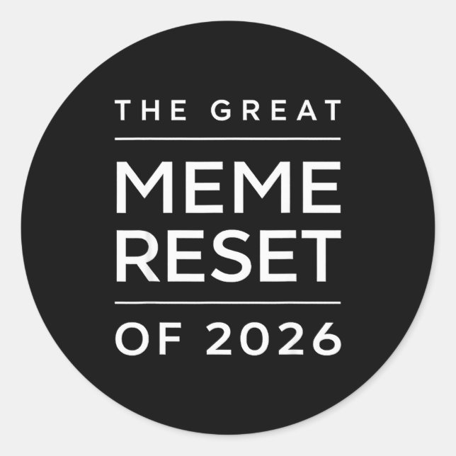 Adesivo The Great Meme Reset Of 2026 Funny Internet Memes  (Frente)